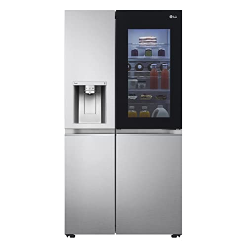 LG Kühlschrank GSXV91BSAE Side-by-Side mit Eis-, Crushed Ice und Wasserspender | interner Wassertank 4L | Total No Frost | Brushed Steel